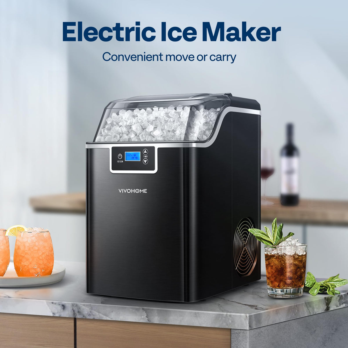 Black Countertop Ice Maker U485