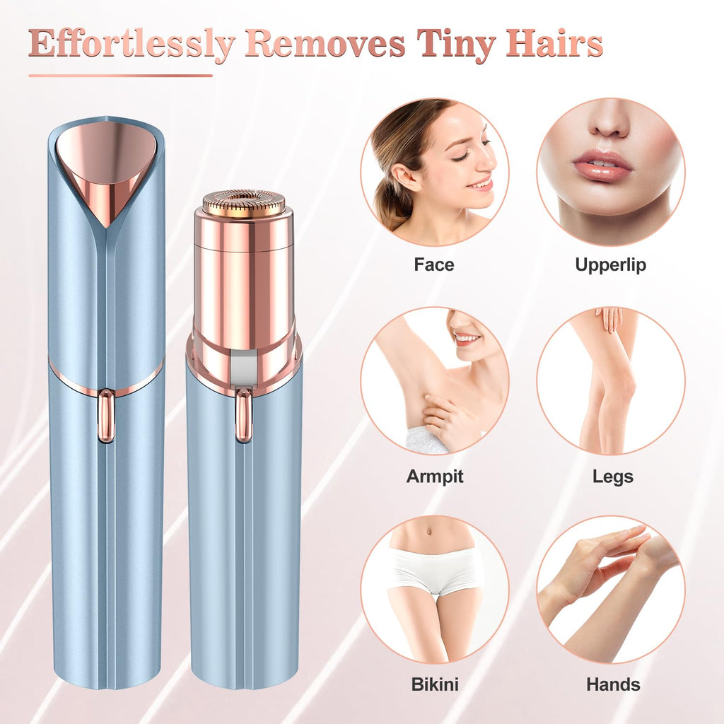 USB Rechargeable Facial Hair Remover with 2 Extra Heads E666759