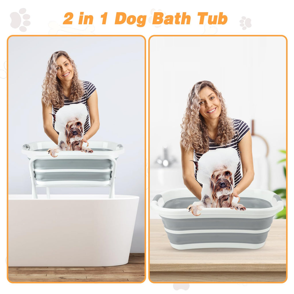 Portable Collapsible Dog Bathtub Y468671