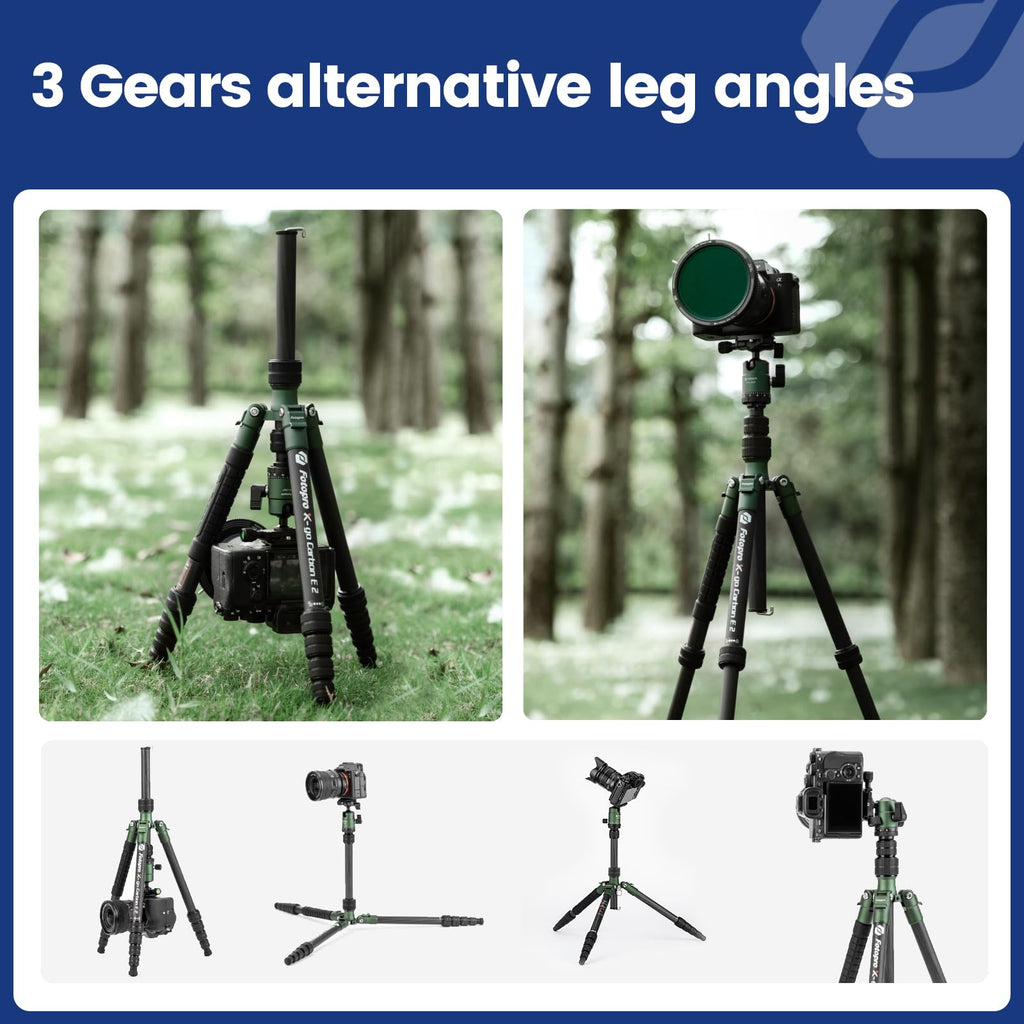 60" Carbon Fiber Camera Tripod with Ball Head and Monopod X9922