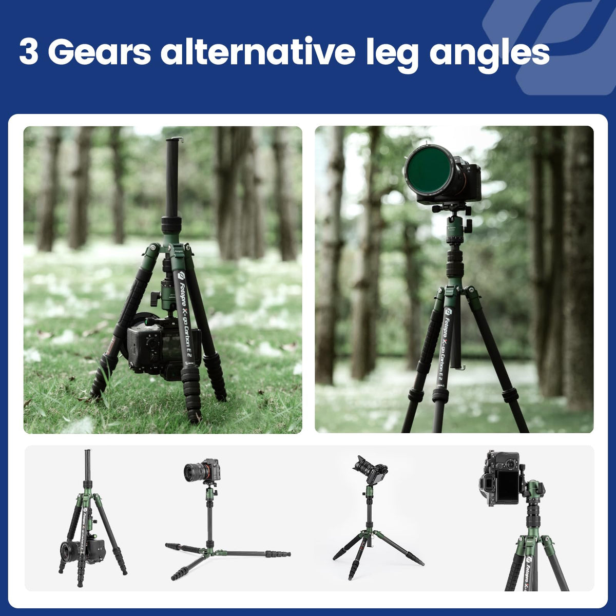 60" Carbon Fiber Camera Tripod with Ball Head and Monopod X9922