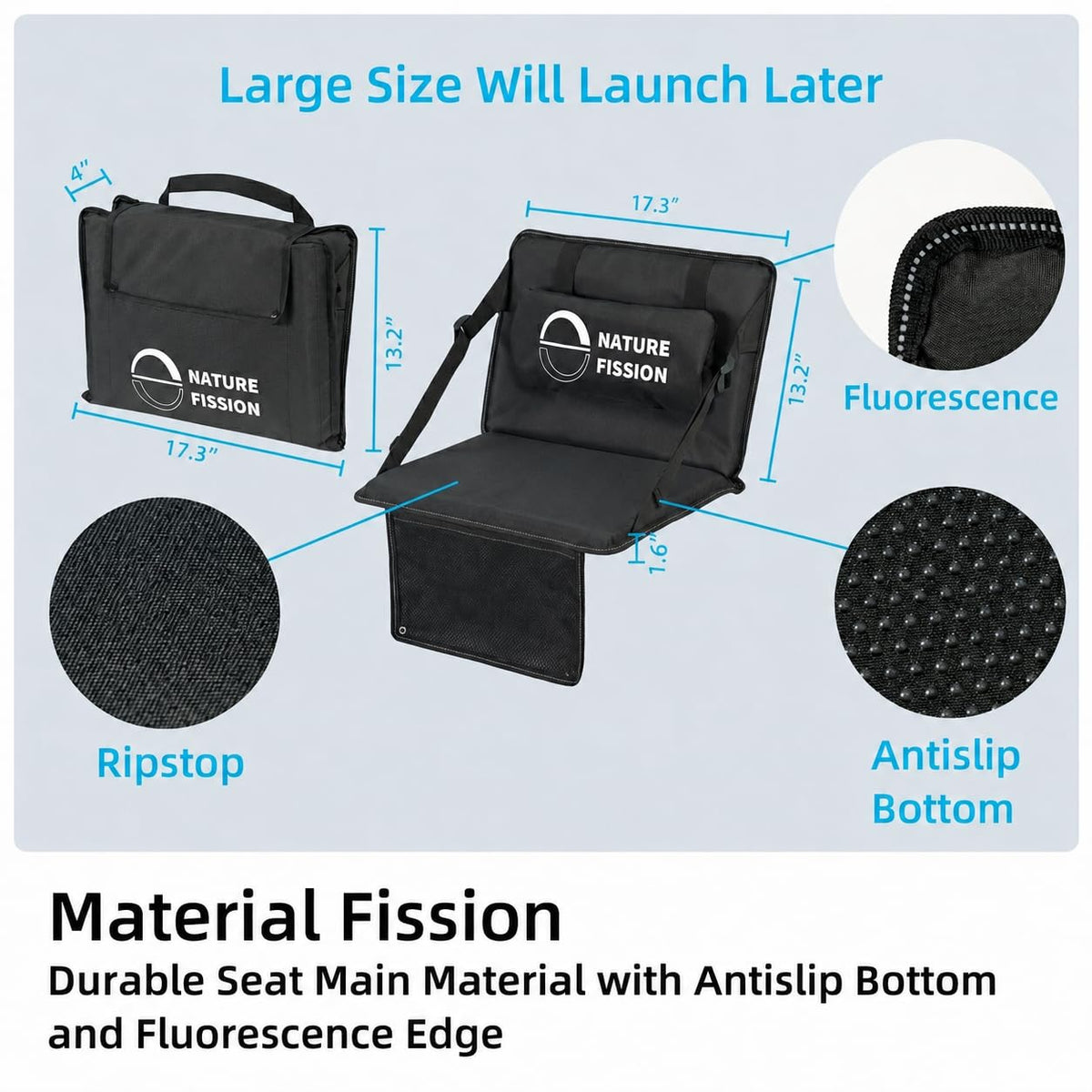 Foldable Portable Stadium Seat with Back and Lumbar Support B618