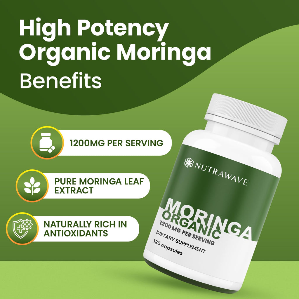 Organic Moringa Capsules 1200mg 120 Capsules Q1028