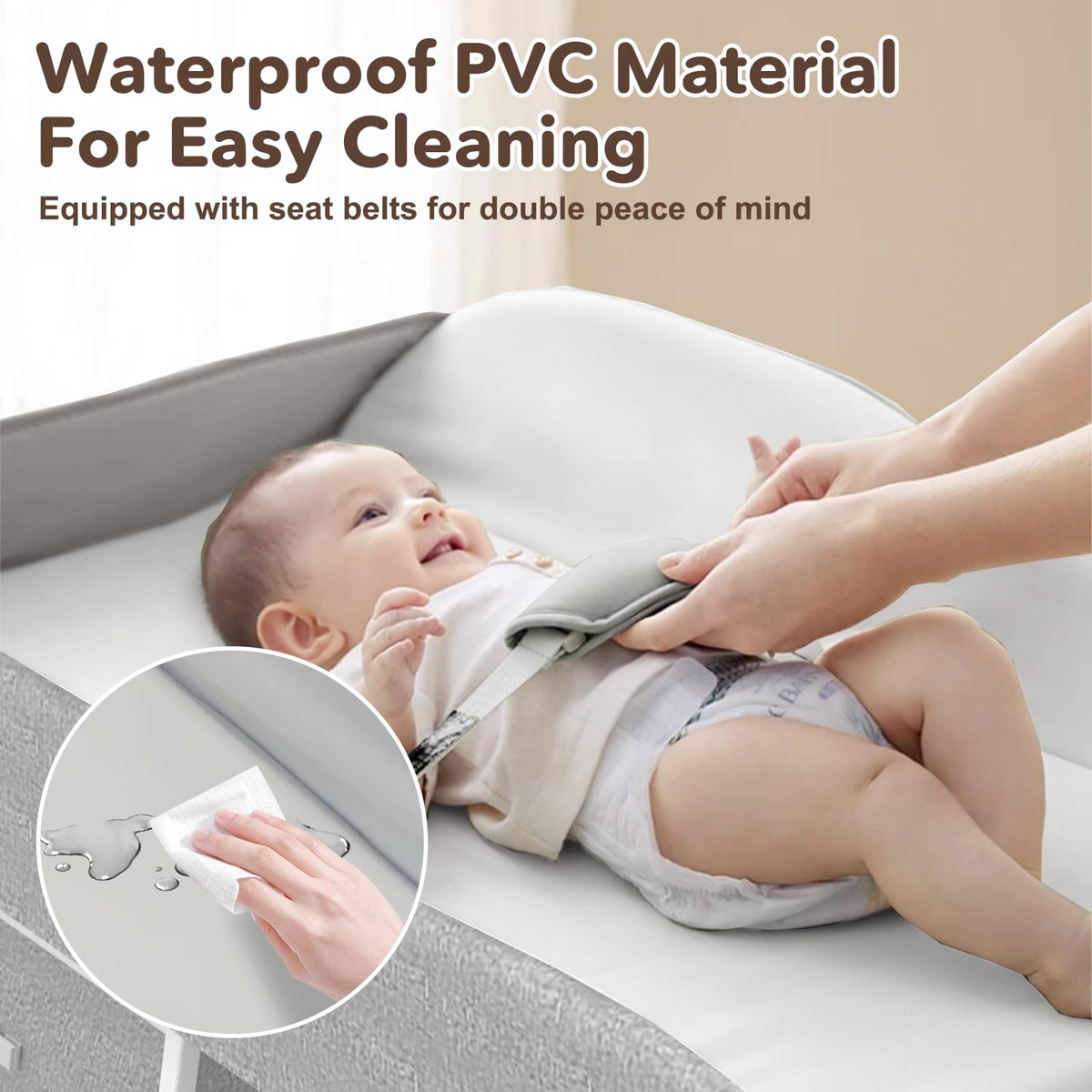 Portable Baby Changing Table with 3 Storage Baskets D685