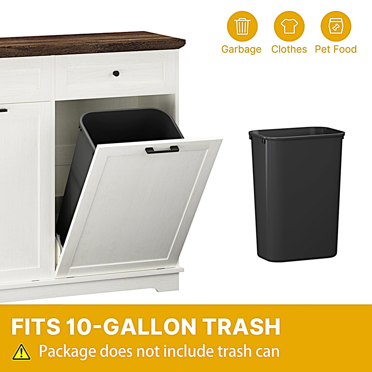 20 Gallon Double Tilt-Out Trash Cabinet U457