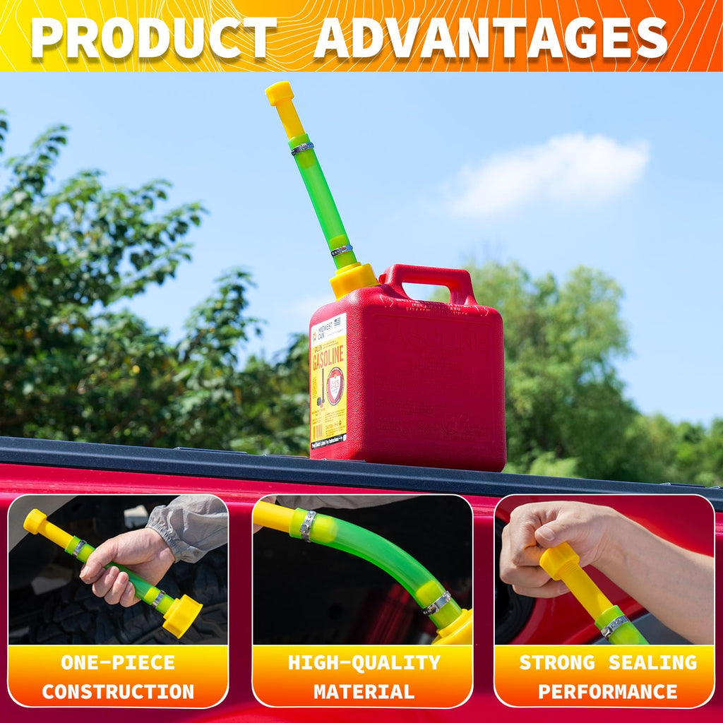 Gas Can Spout Replacement & Red Gas Cap Combo X670