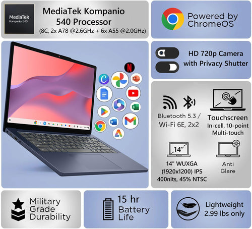 14" Touchscreen WUXGA Laptop O15400