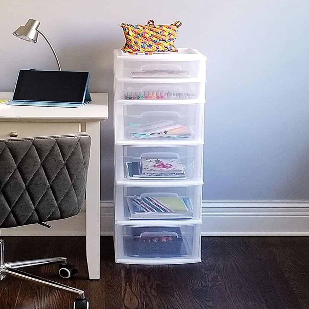 6 Drawer Plastic Storage Cart 2 Pack Z519750