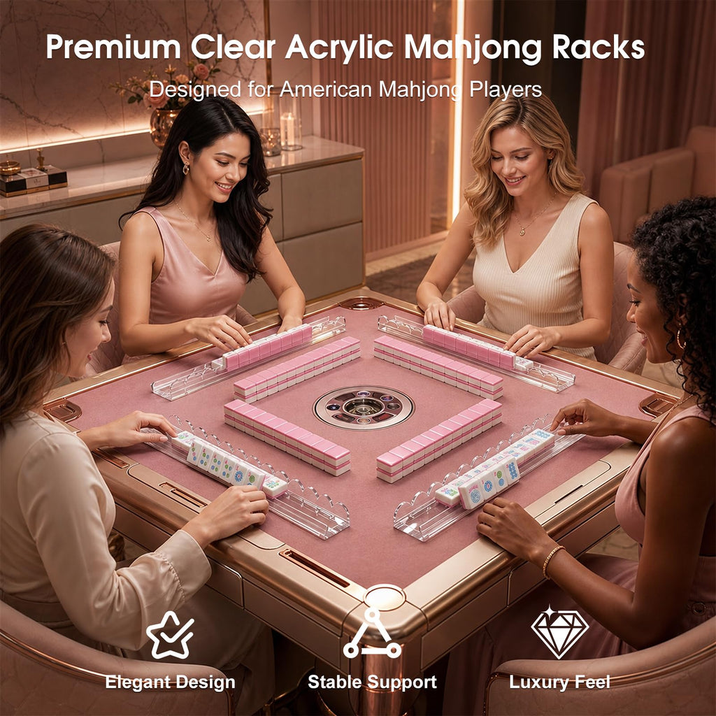 Mahjong Racks with Magnetic Pushers W981