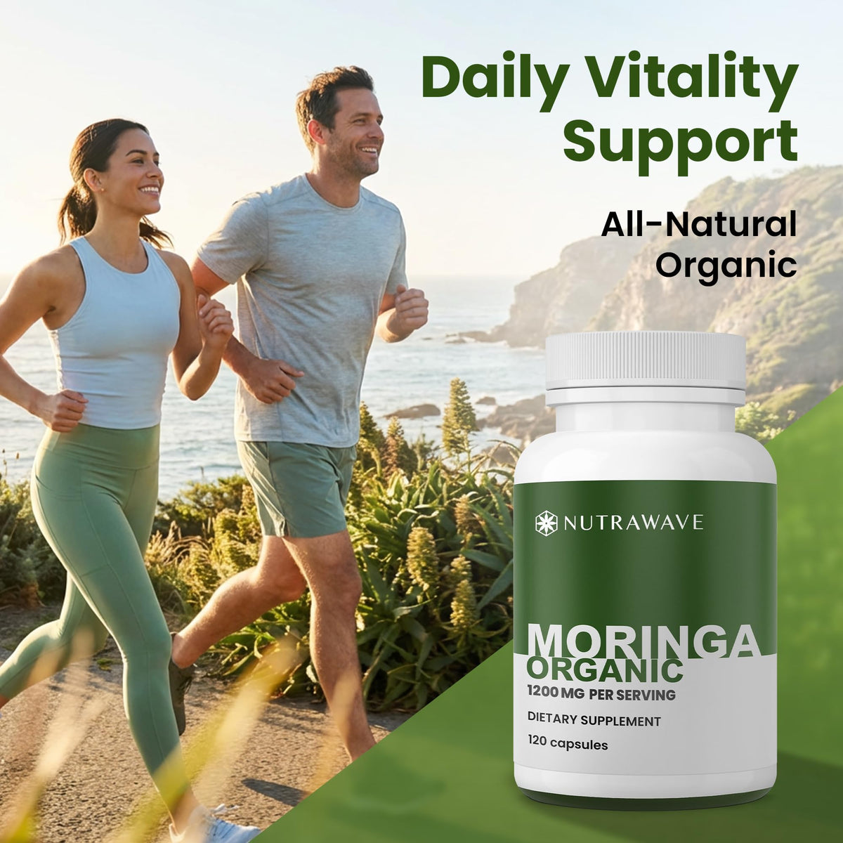 Organic Moringa Capsules 1200mg 120 Capsules Q1028