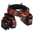 Heavy Duty Leather & 1680D Nylon 26 Pockets Electrician Tool Belt & Bag Combo V2973