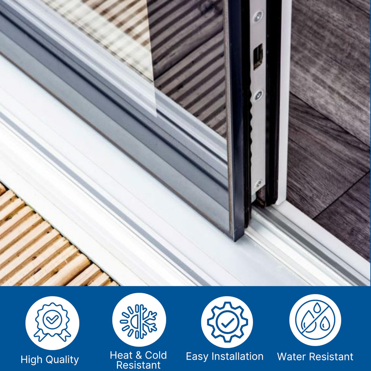 Sliding Door Double Track 60 Inch White Vinyl Patio Door Track Z98326
