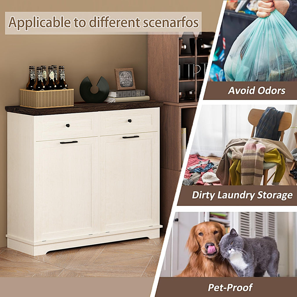 20 Gallon Double Tilt-Out Trash Cabinet U457