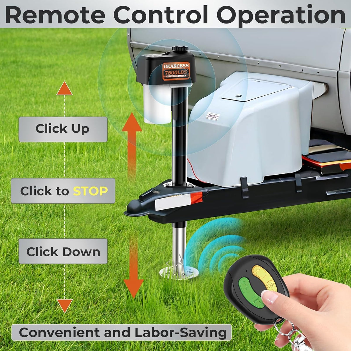 Electric Trailer Jack 7500LBS with Remote N26694