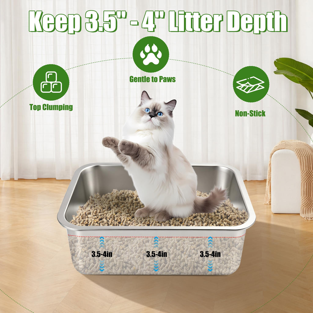 Stainless Steel Sifting Cat Litter Box P466894