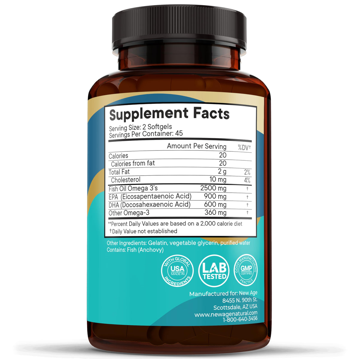 Omega 3 Fish Oil 2500mg Softgels D505460