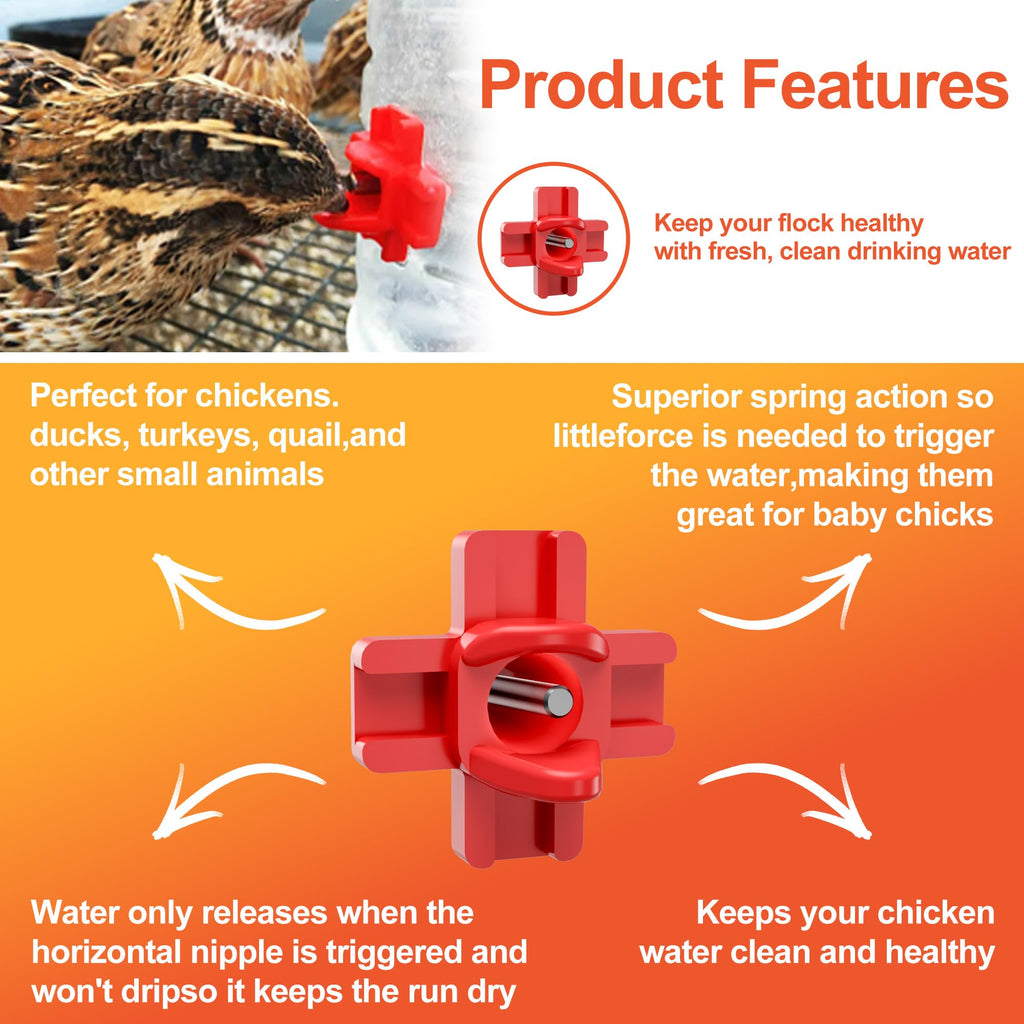 Automatic Chicken Waterer Nipples 20 Pack S51228