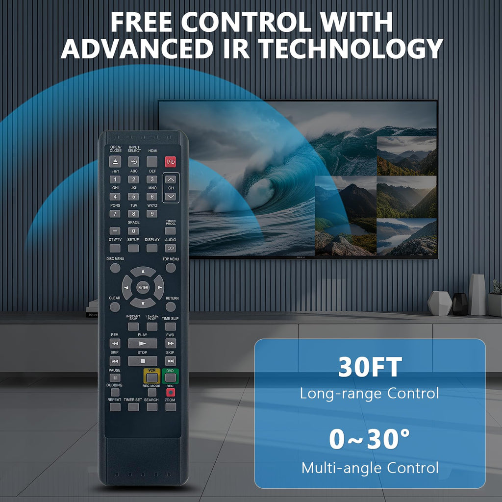 Replace Remote Control for DVD VCR Combo Player M915411