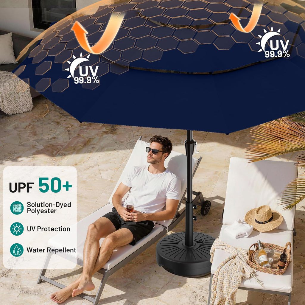 9ft 3-Tier UV Protection Windproof Patio Umbrella A766213