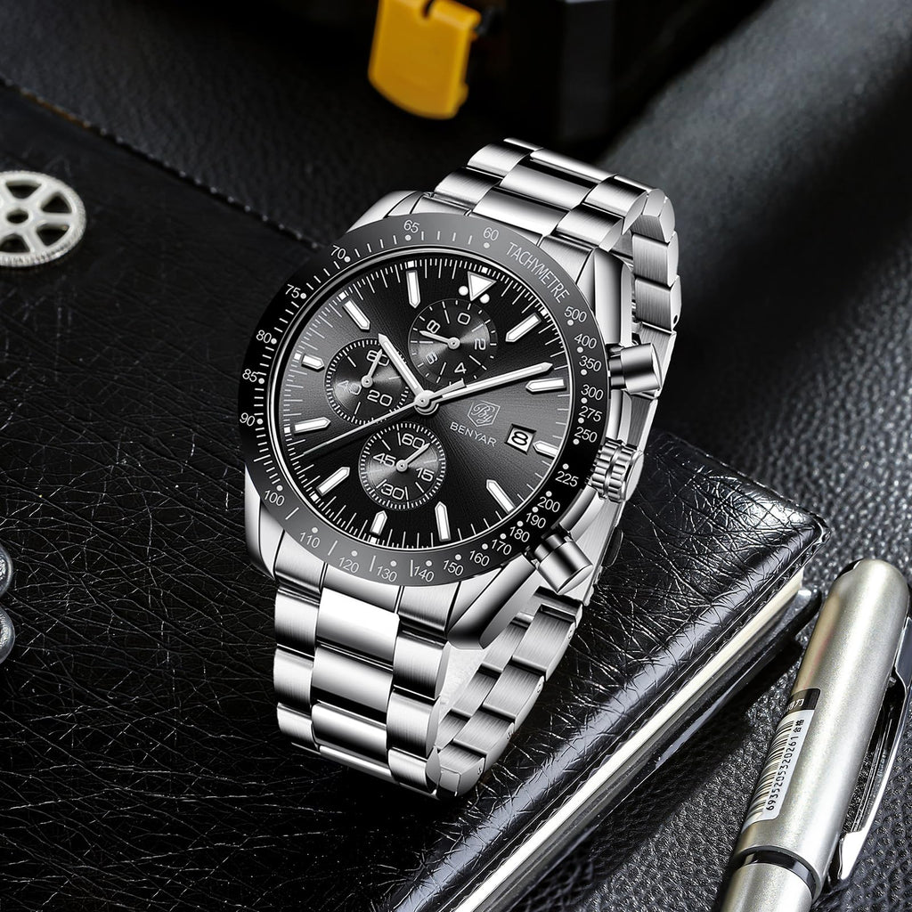 Analog Quartz Chronograph Waterproof Luminous Silicone Strap Watch O507