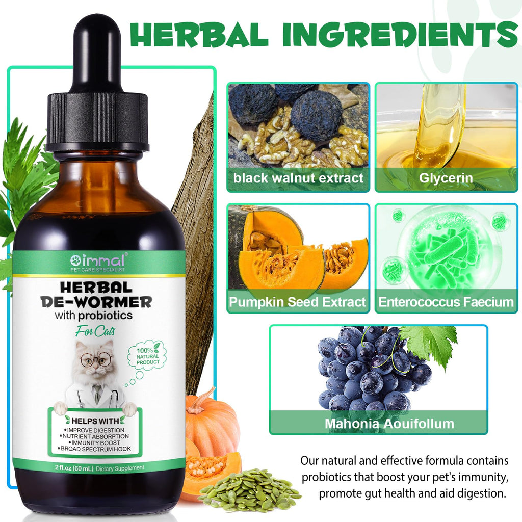 Herbal Cat Supplement Drops with Probiotic 60ml C299