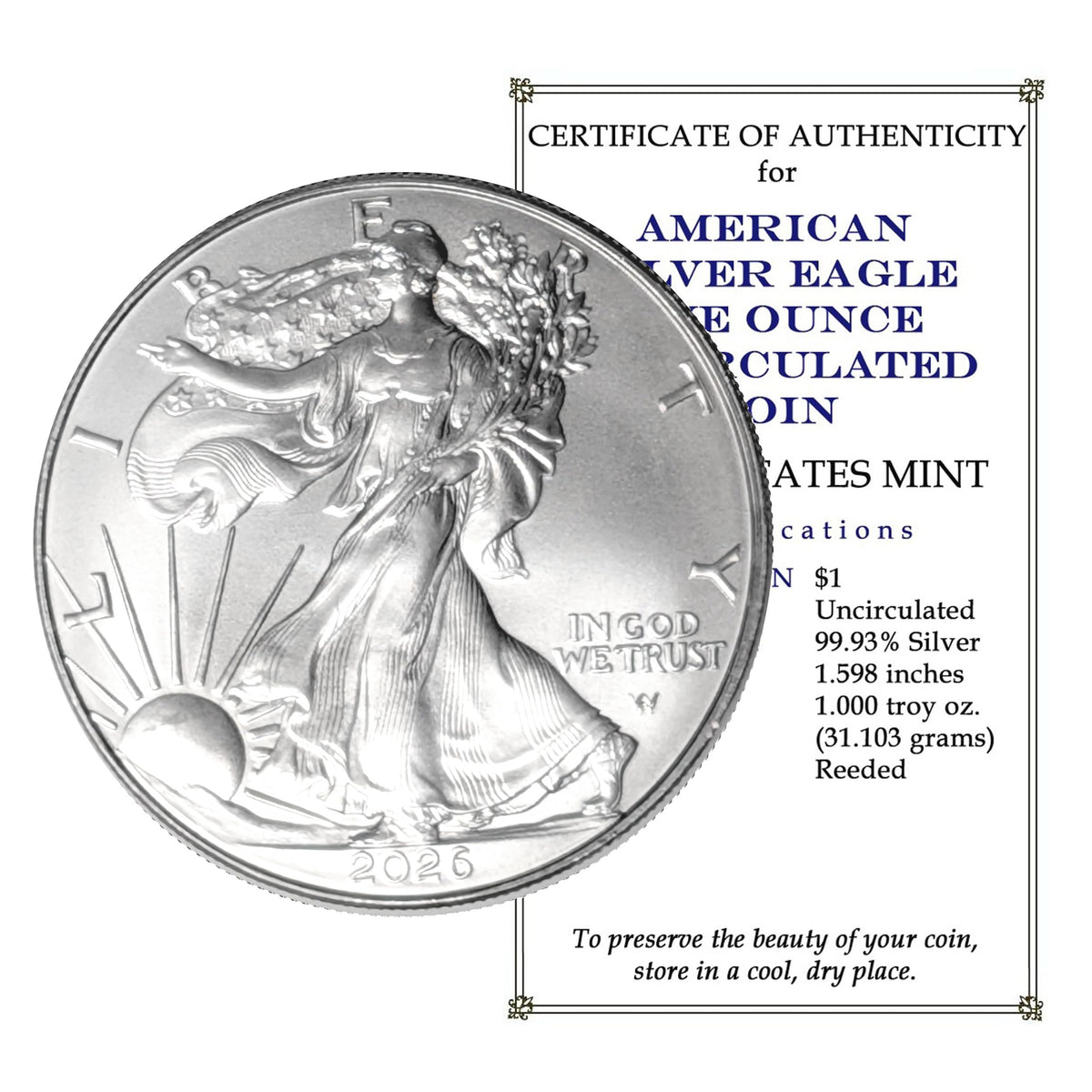1 oz Silver Eagle Uncirculated D31269