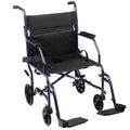 Folding Transport Wheelchair with 19 inch Seat J219