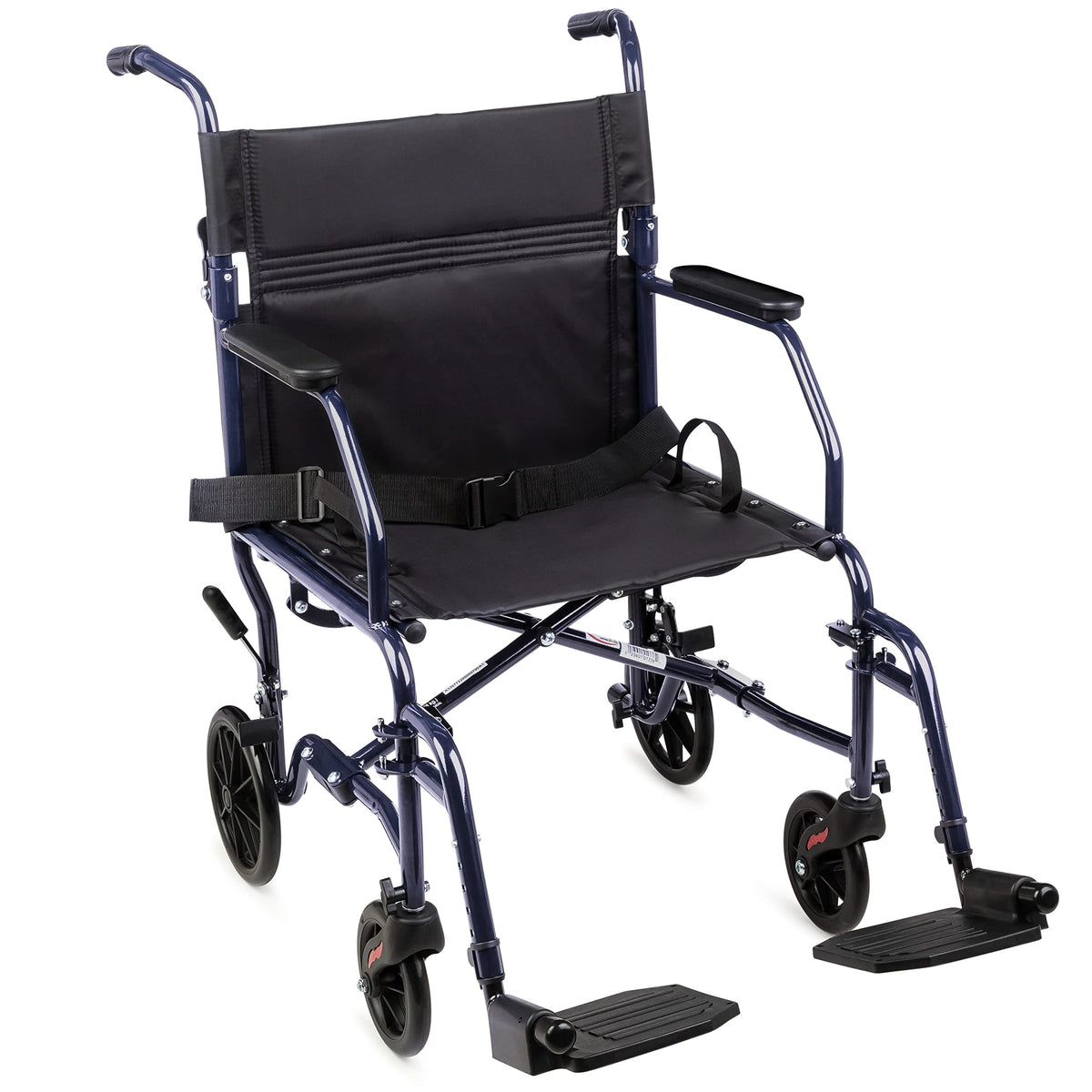 Folding Transport Wheelchair with 19 inch Seat J219