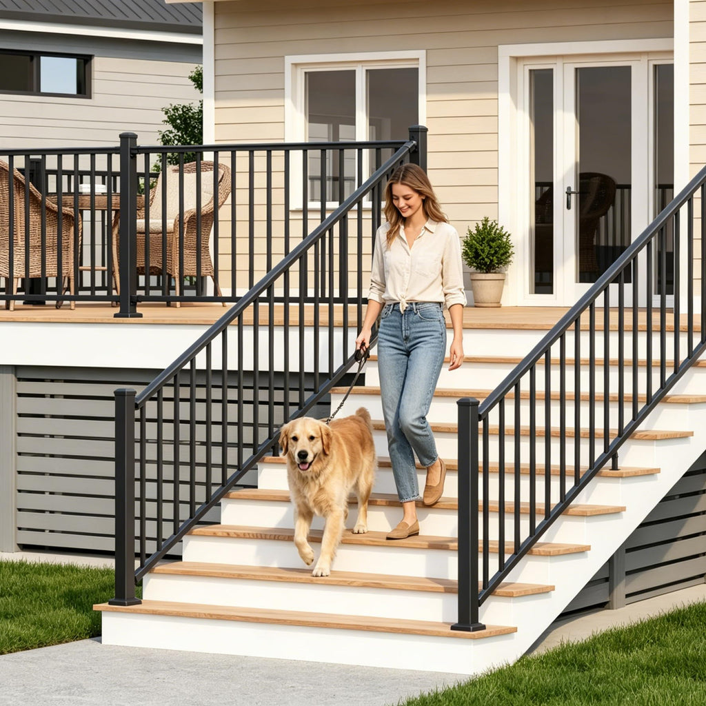 Black Aluminum Deck Railing Kit Q553863