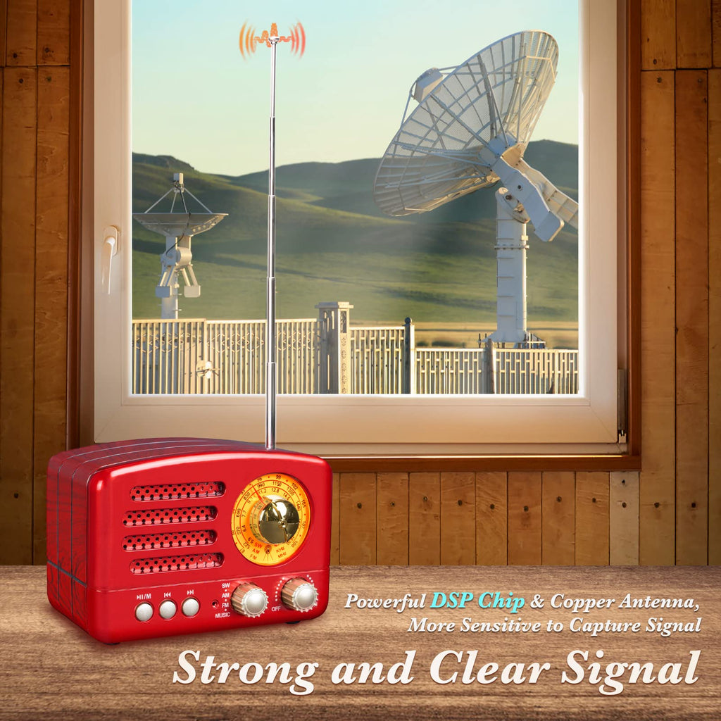 Retro Vintage AM FM Radio with Bluetooth Speaker Y506257