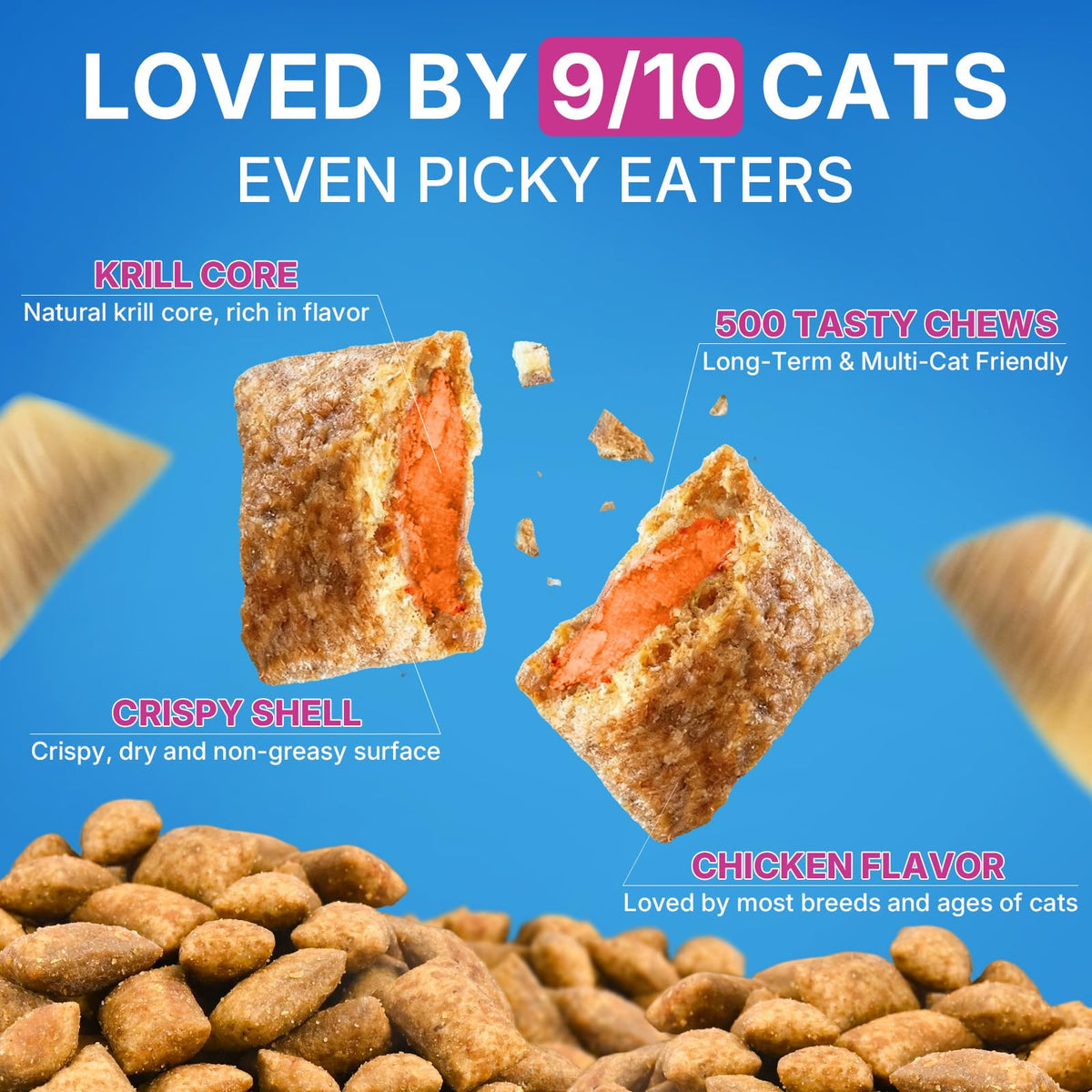 Cat Hairball Support Chews 500 Chews C112