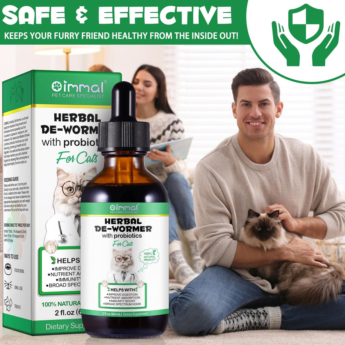 Herbal Cat Supplement Drops with Probiotic 60ml C299