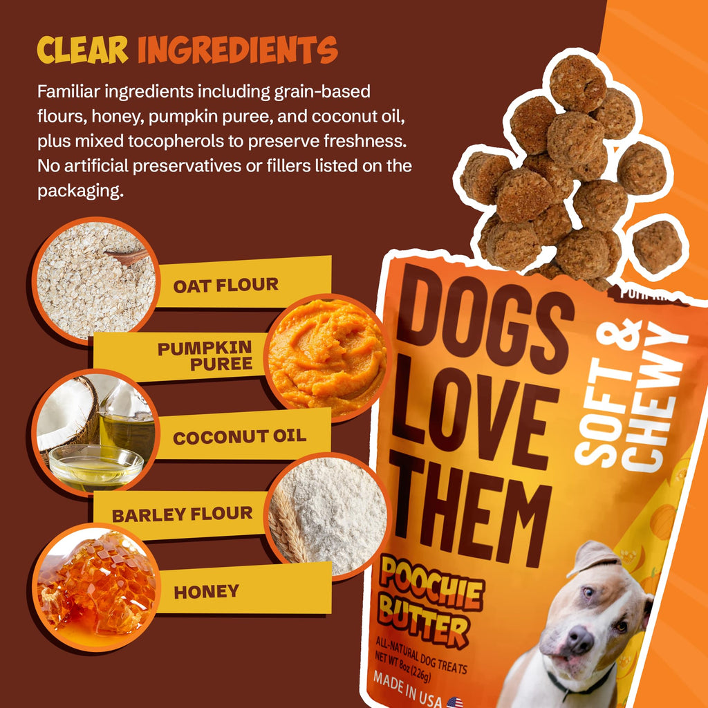 Soft & Chewy Pumpkin Dog Treats 8oz 2 Pack V364