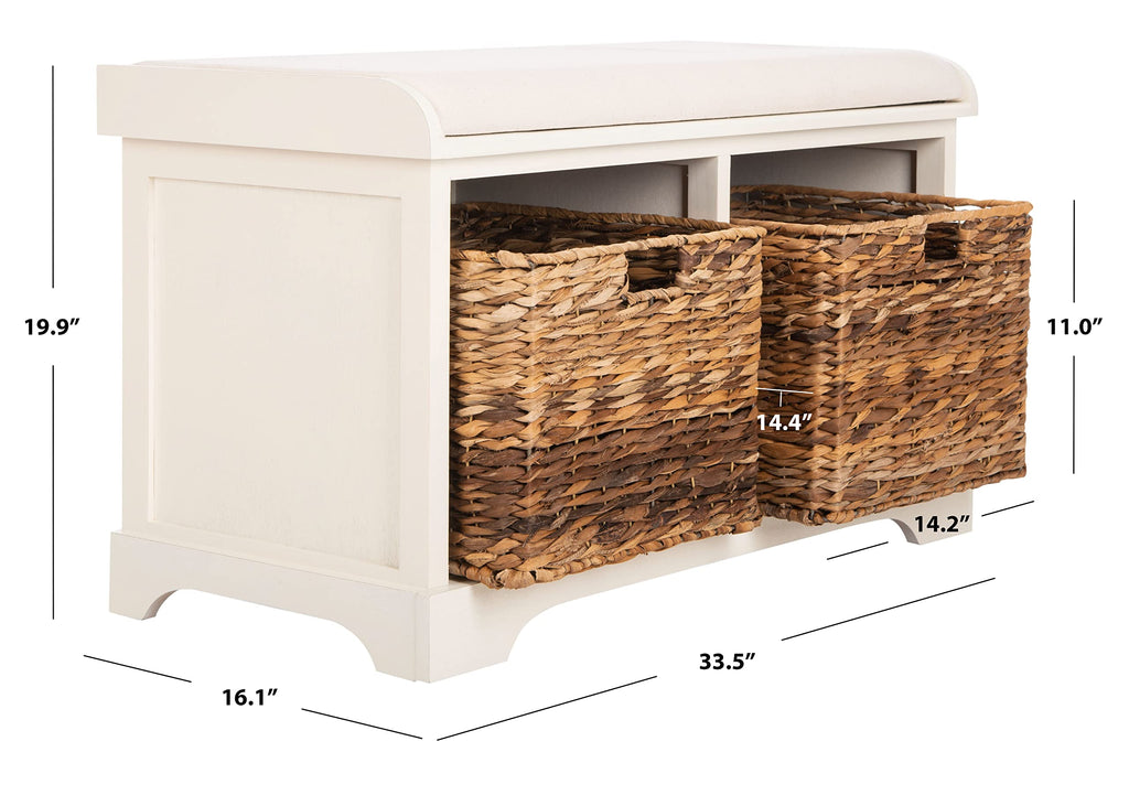 Wood Storage Bench V5784