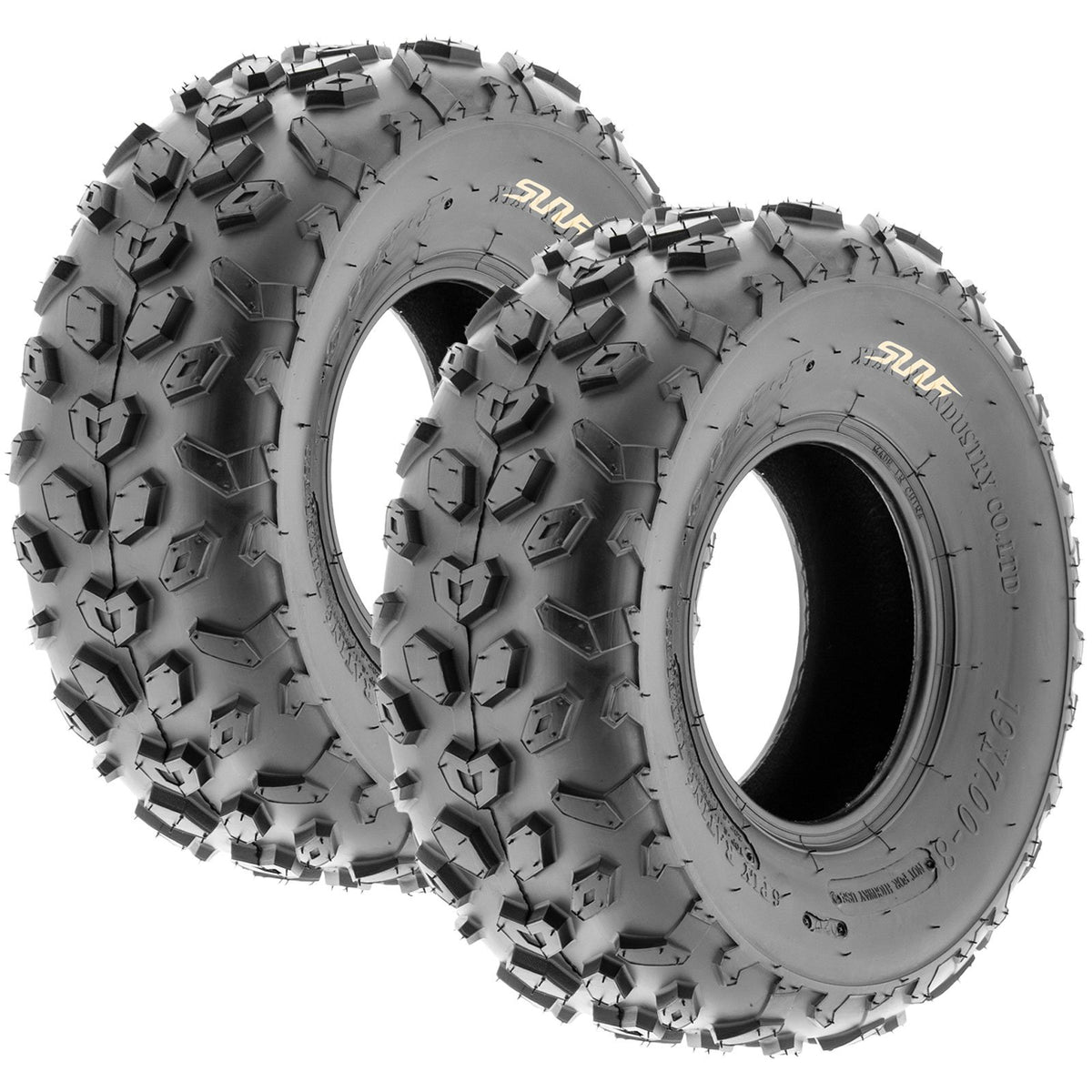 19x7-8 Knobby ATV & Go Kart Tires, Tubeless Pair of 2 K3082