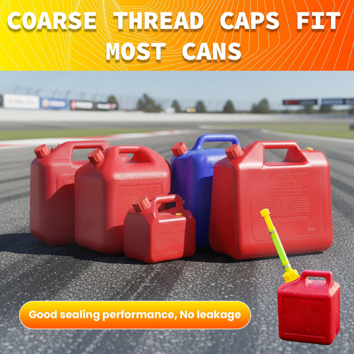 Gas Can Spout Replacement & Red Gas Cap Combo X670