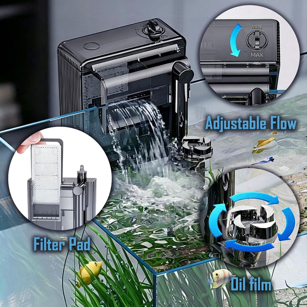 1.5 Gallon Glass Aquarium Starter Kit with Filter and LED Light O825381