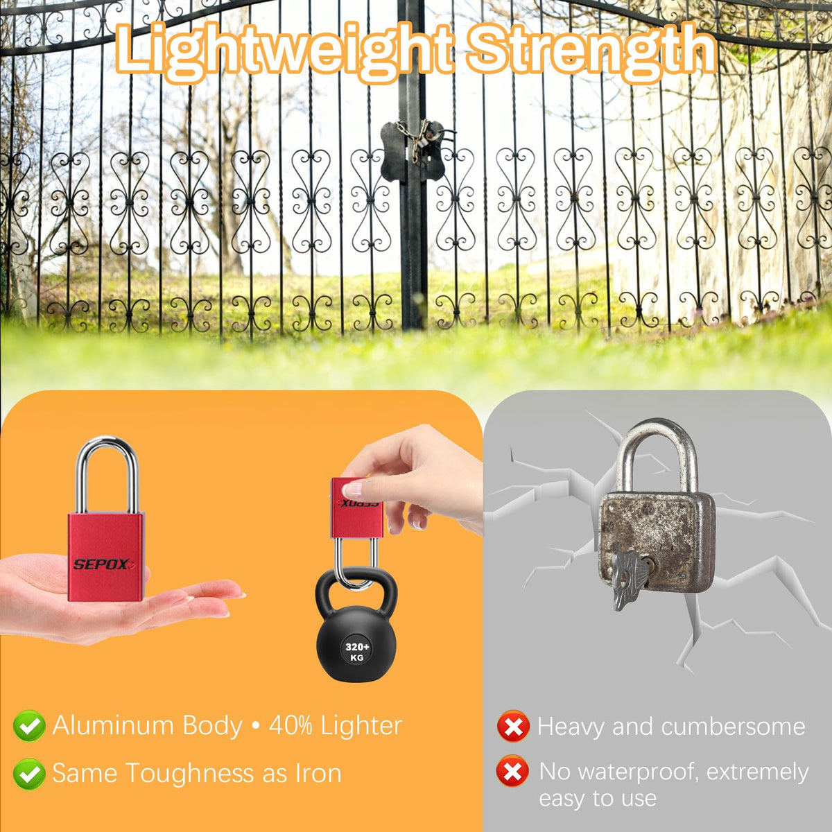 Red Aluminum Padlock Keyed Alike P86729