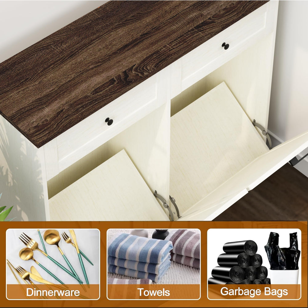 20 Gallon Double Tilt-Out Trash Cabinet U457