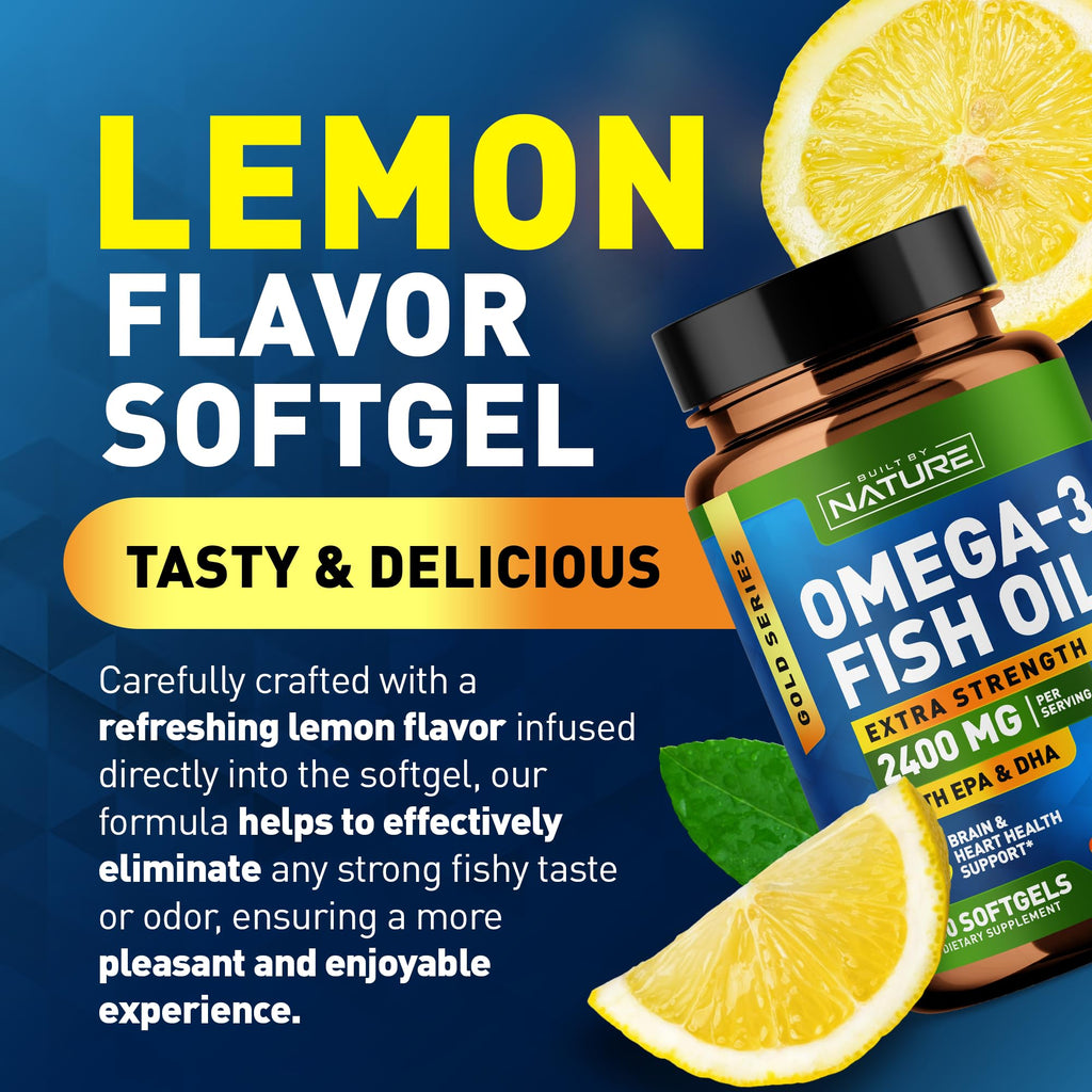 Omega 3 Fish Oil Soft Gels 2400 mg 60 Softgels O382