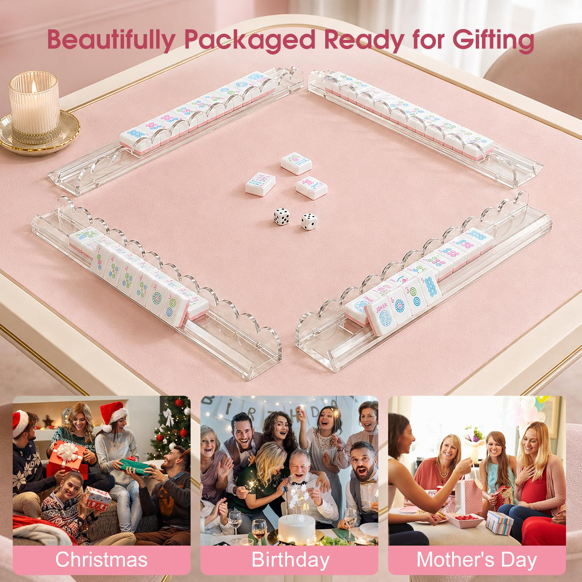 Mahjong Racks with Magnetic Pushers W981