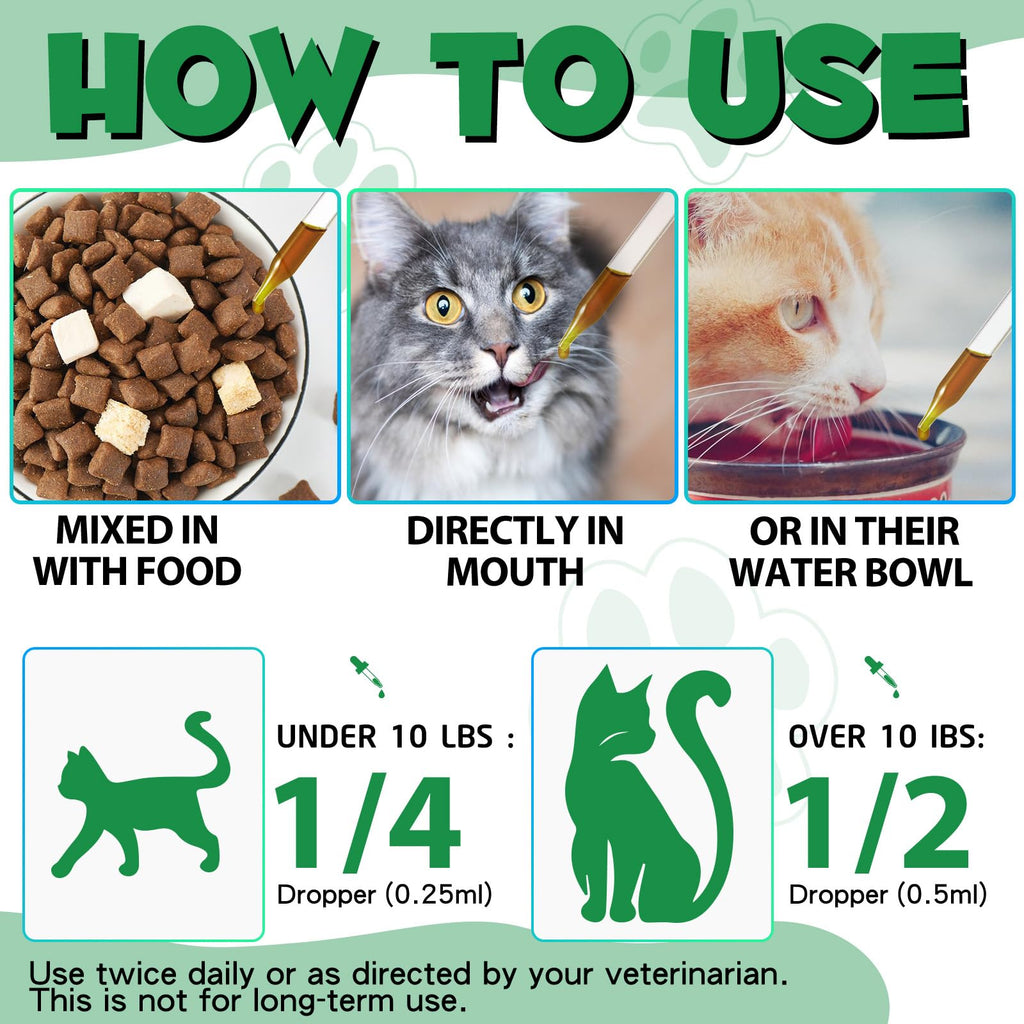 Herbal Cat Supplement Drops with Probiotic 60ml C299