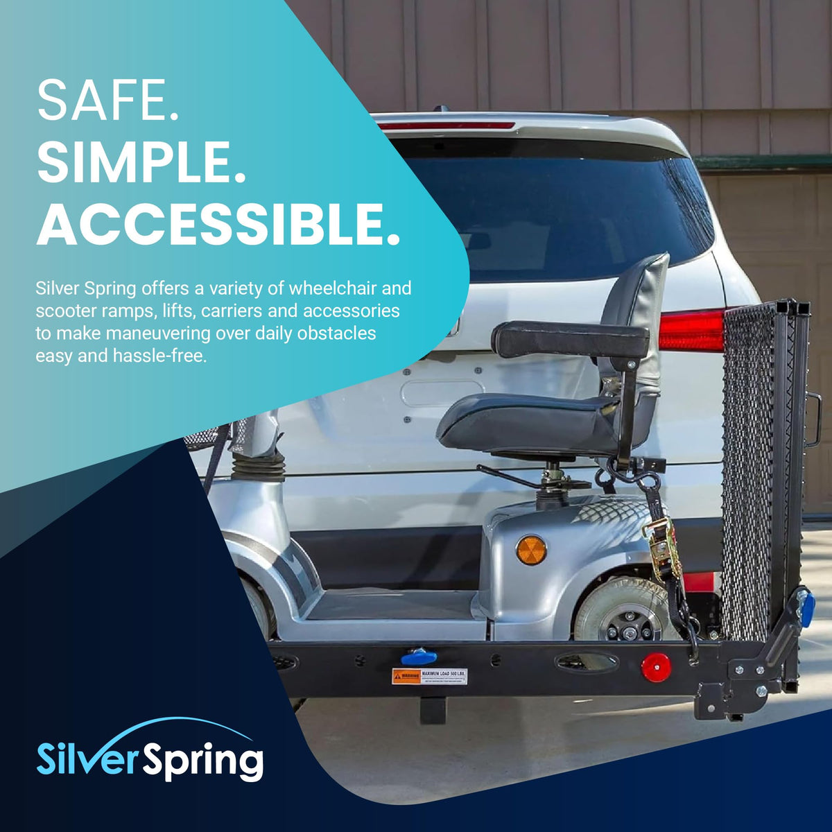Folding Steel Wheelchair Scooter Carrier V56109