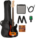 3-Color Sunburst Precision Bass with Amplifier, Cable, Gig Bag, Tuner, Strap I9454