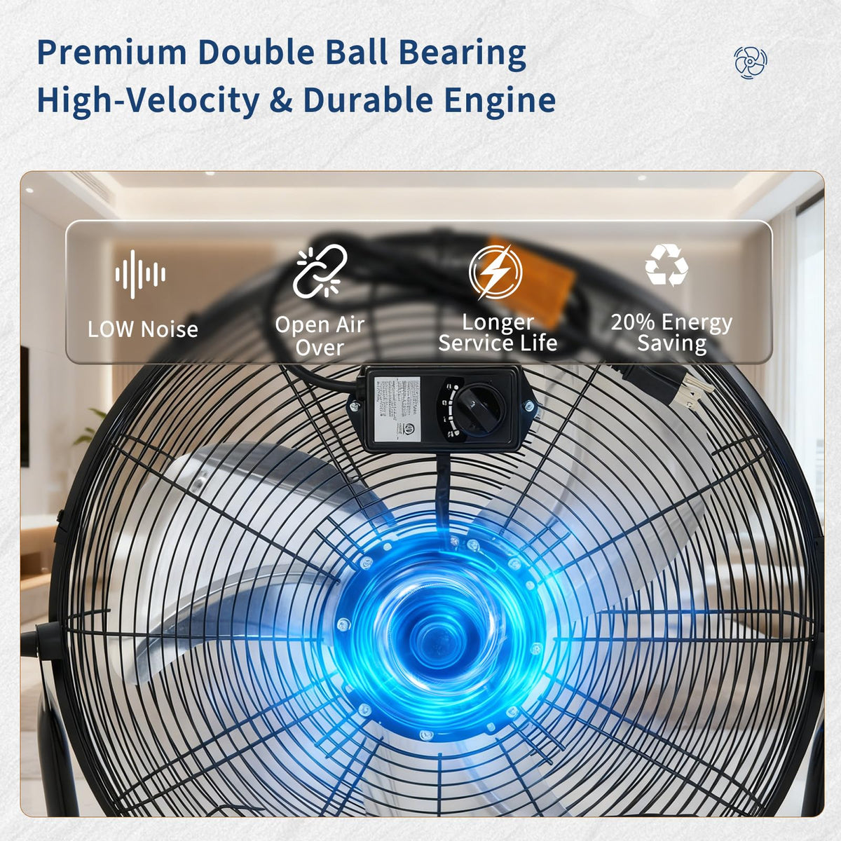 20 Inch 3 Speeds High Velocity Industrial Fan K450758