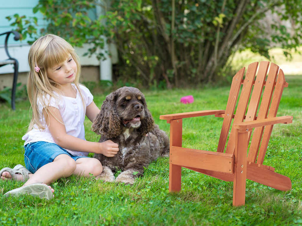 Kids Outdoor Wooden Adirondack Chair E73569